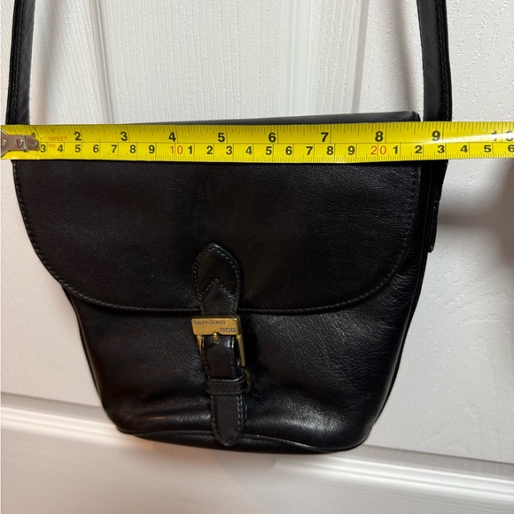 Black Leather Ralph Lauren women’s Crossbody Bag - Picture 8 of 10